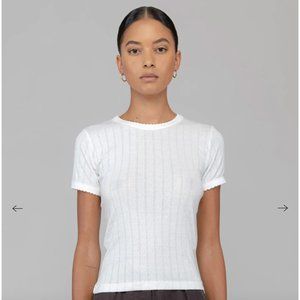 LESET Pointelle Slim Fit Tee